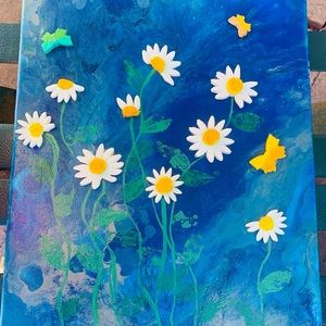 11*14 3D daisy painting